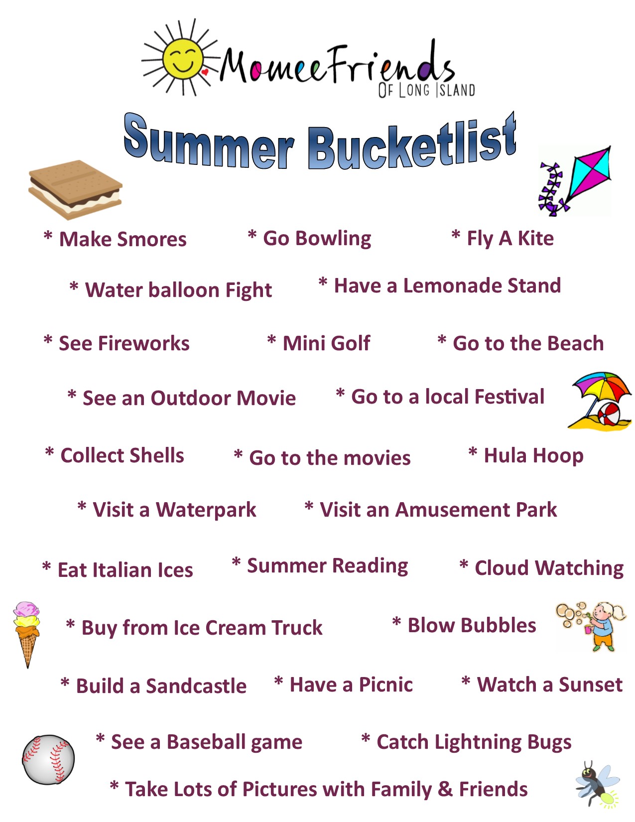 Summer Bucket List