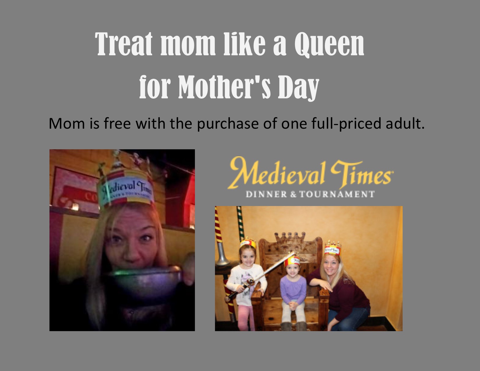 Mother’s Day offer from Medieval Times