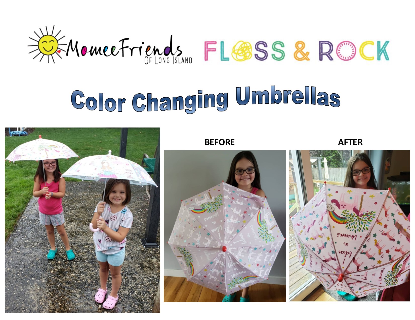 Floss and Rock Color Changing Umbrellas