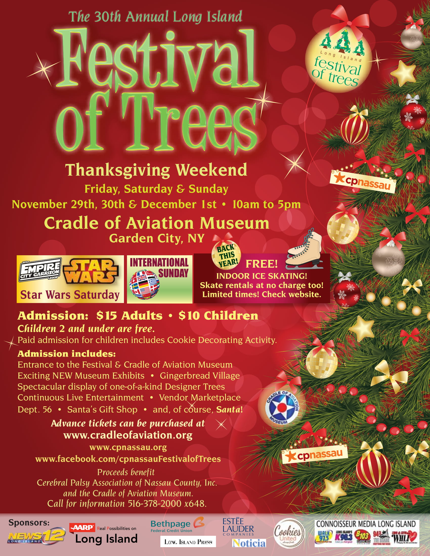 The 30th Annual Long Island Festival of Trees coming to the Cradle of Aviation