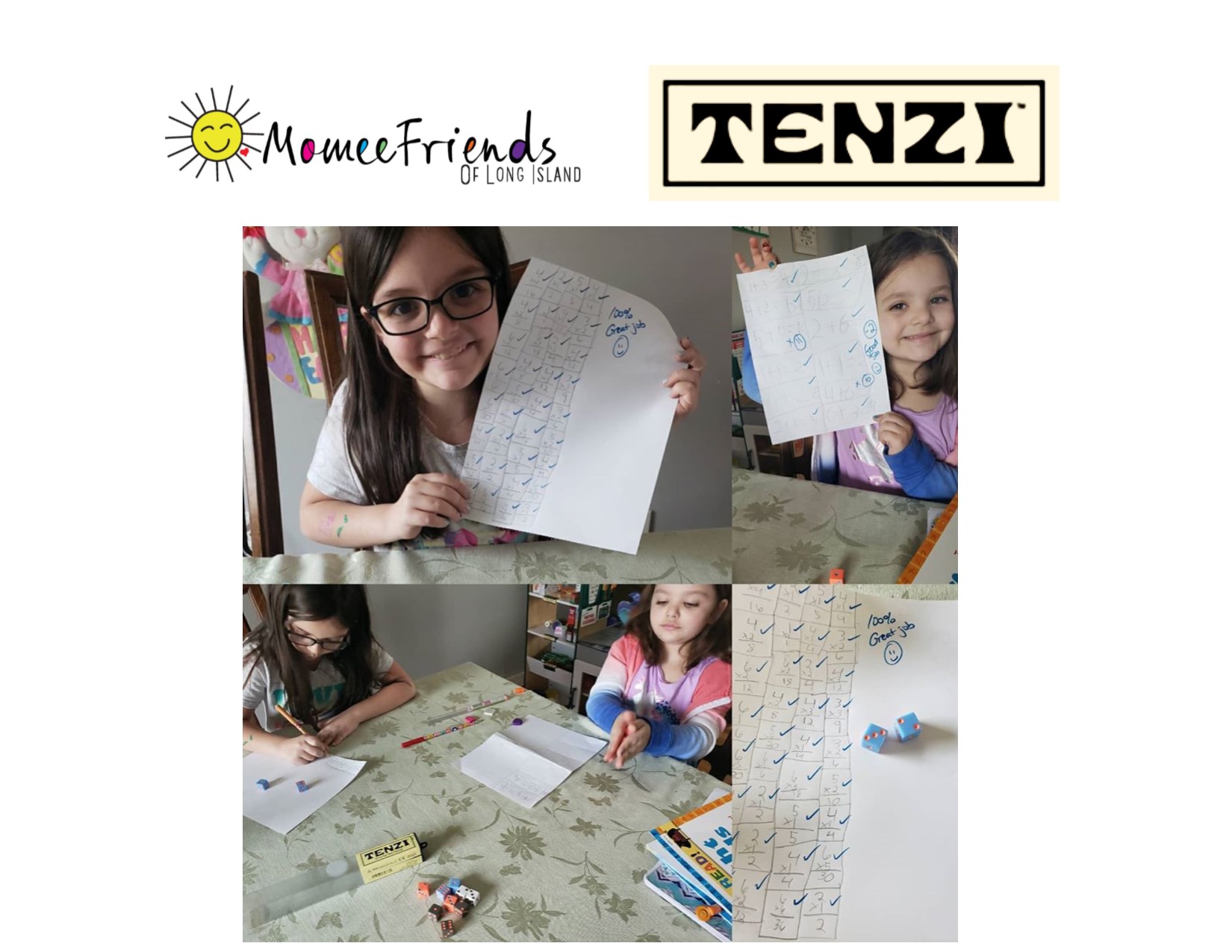 Use TENZI dice to create fun math problems
