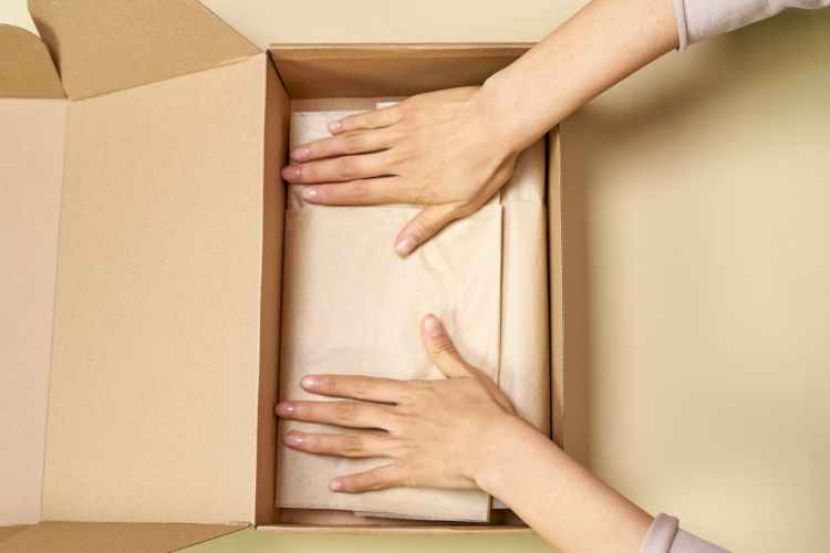 packaging of a product using craft paper