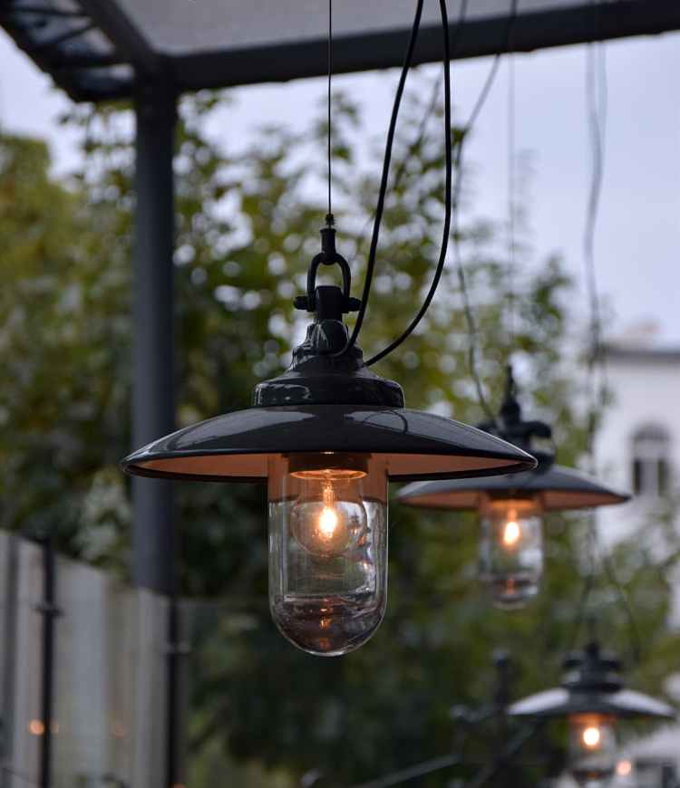 hanging illuminated light bulbs lights