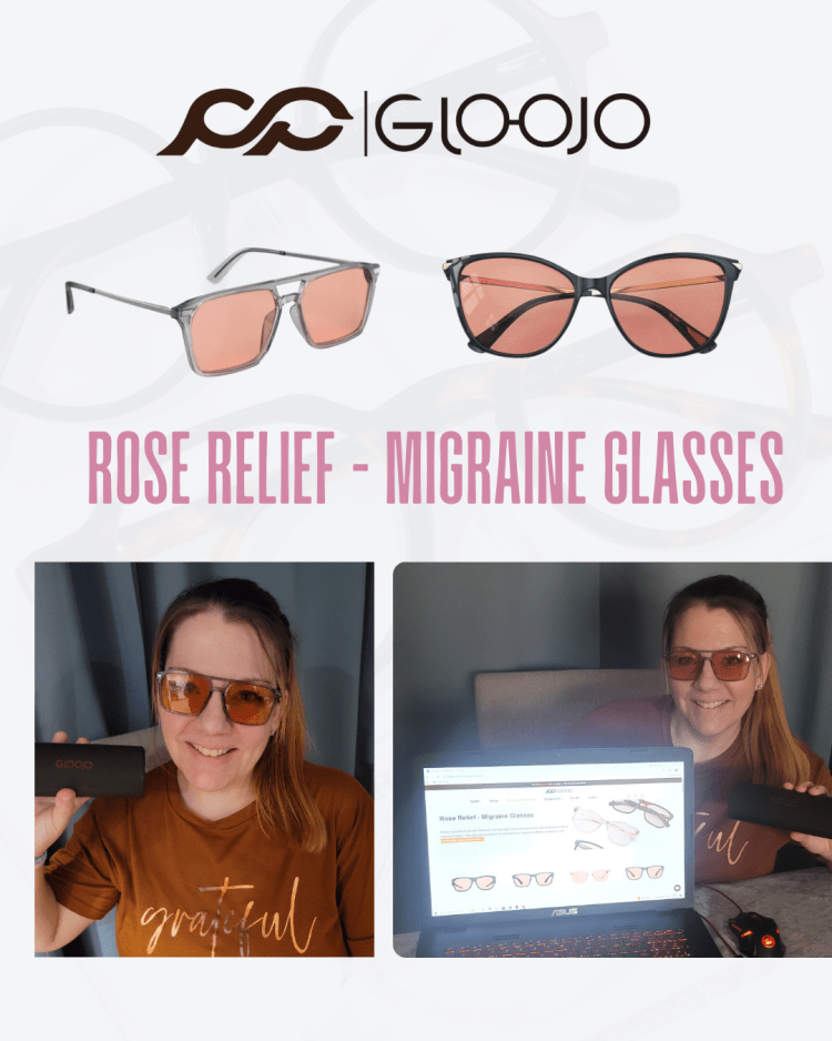 Gloojo Rose Relief Migraine Glasses