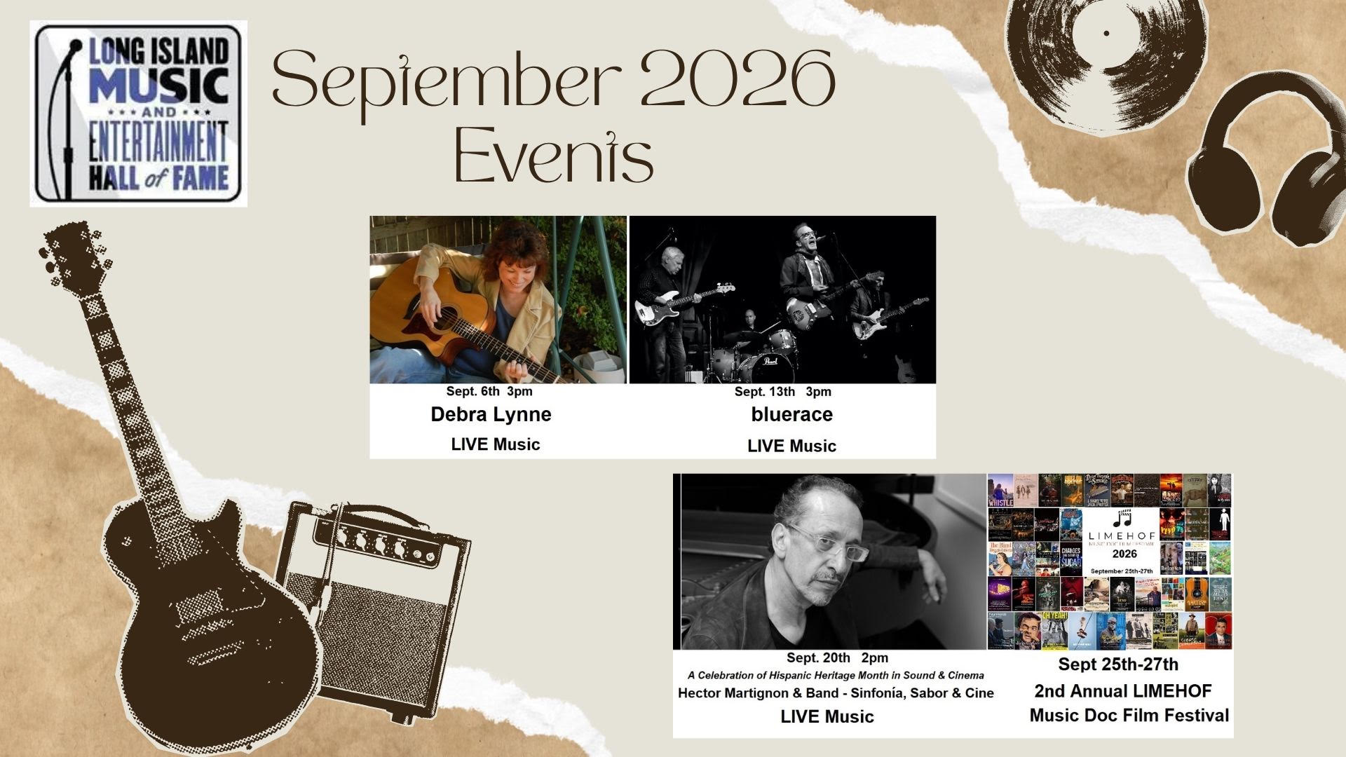 September 2026 Events at the Long Island Music and Entertainment Hall of Fame