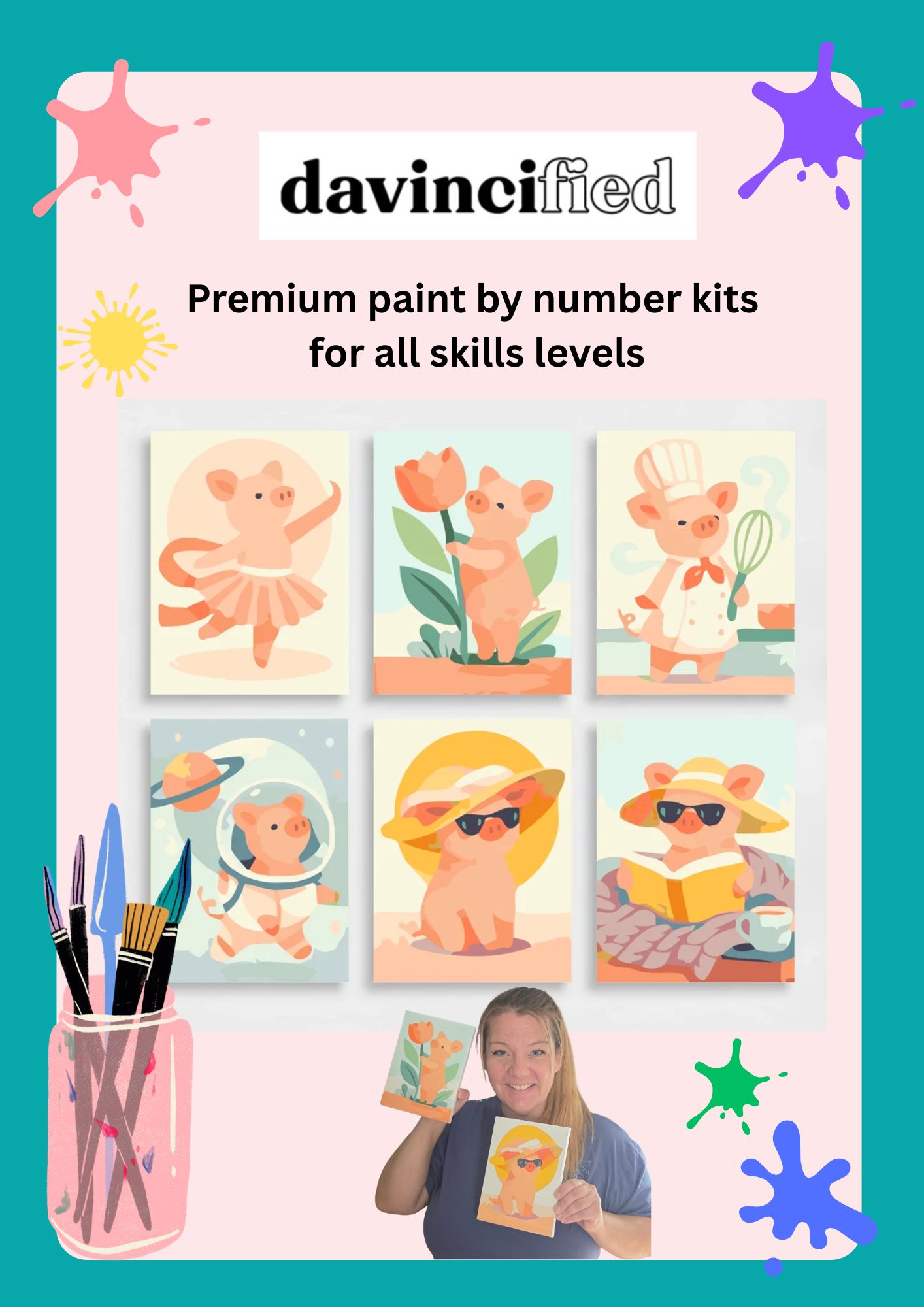 Davincified – Mini Paint by Numbers Set